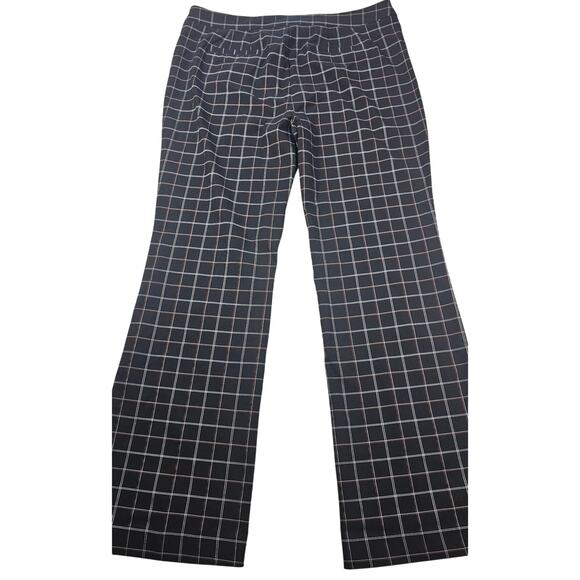 Nanette Lepore very black plaid statement trousers pants EUC s14 career casual - Picture 2 of 9